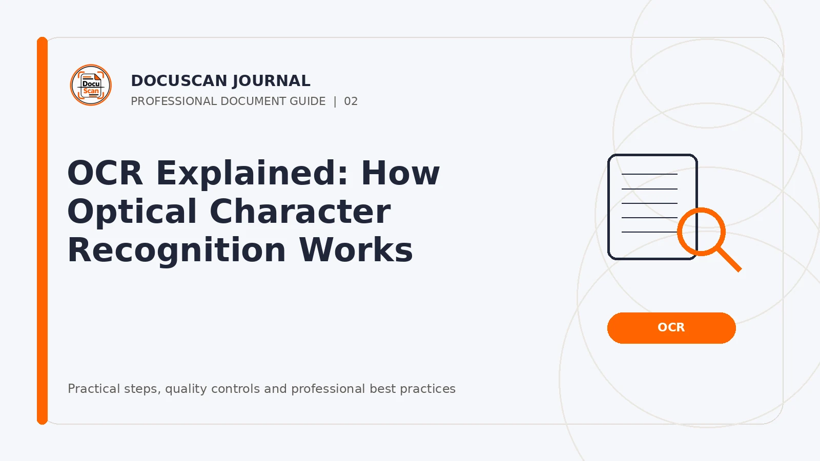 DocuScan Journal cover for OCR Explained: How Optical Character Recognition Works