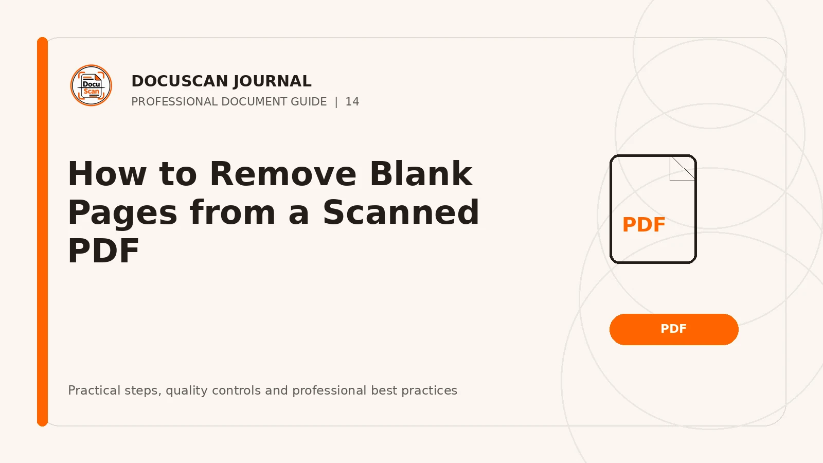DocuScan Journal cover for How to Remove Blank Pages from a Scanned PDF