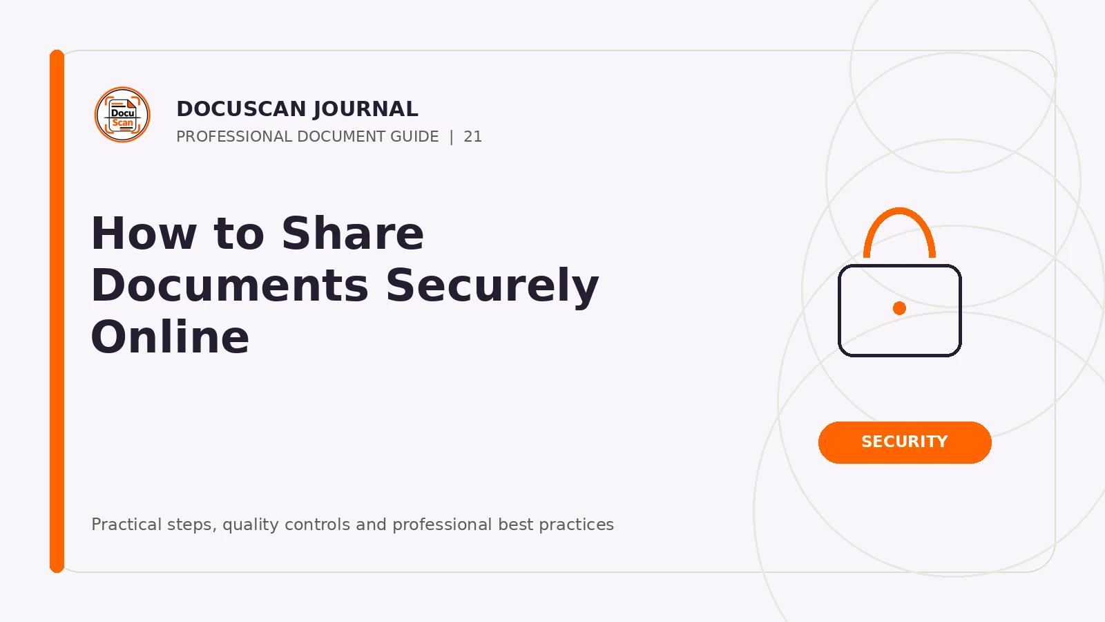 DocuScan Journal cover for How to Share Documents Securely Online