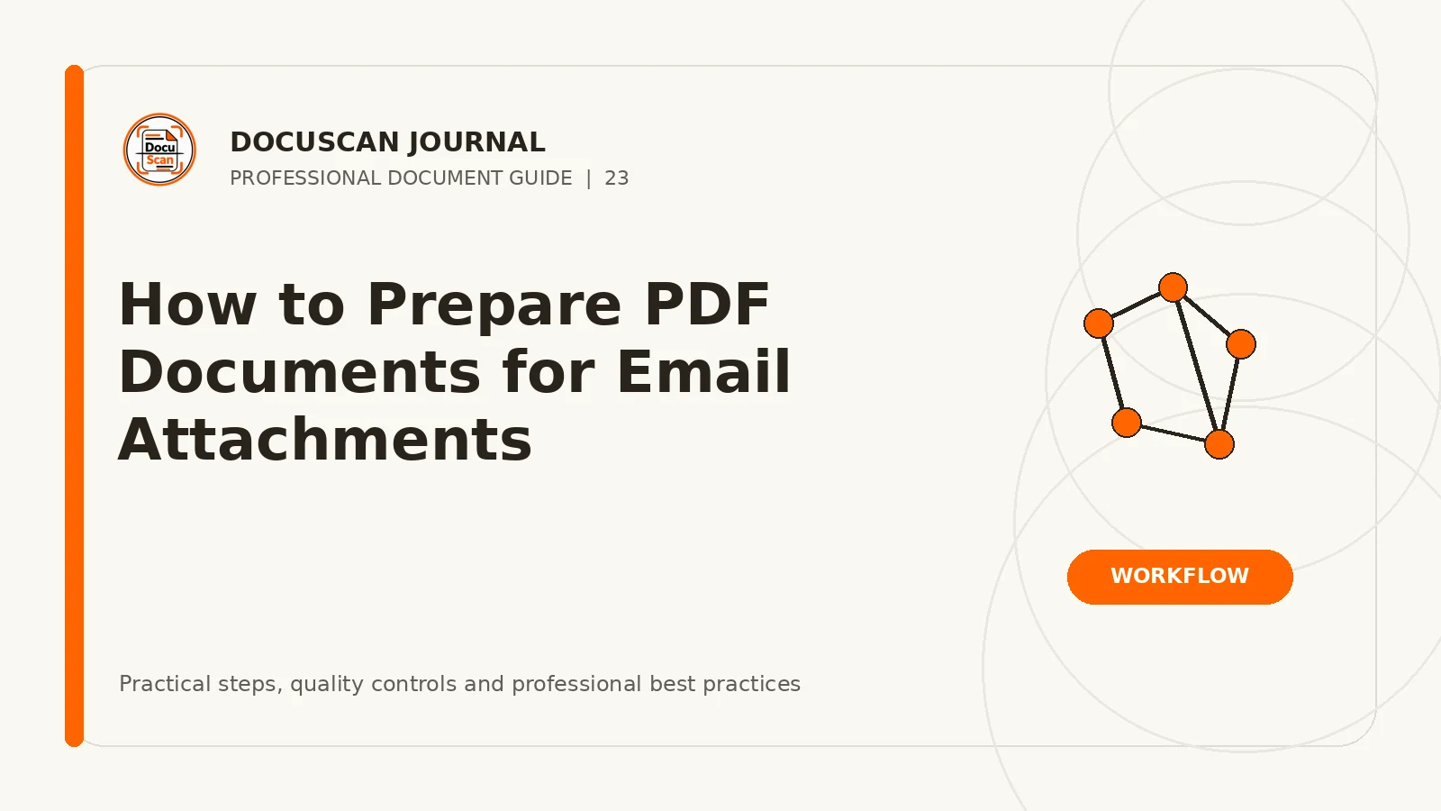 DocuScan Journal cover for How to Prepare PDF Documents for Email Attachments