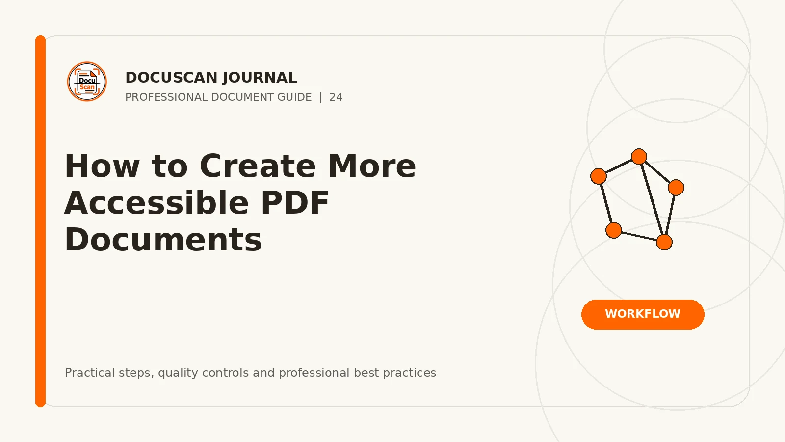 DocuScan Journal cover for How to Create More Accessible PDF Documents