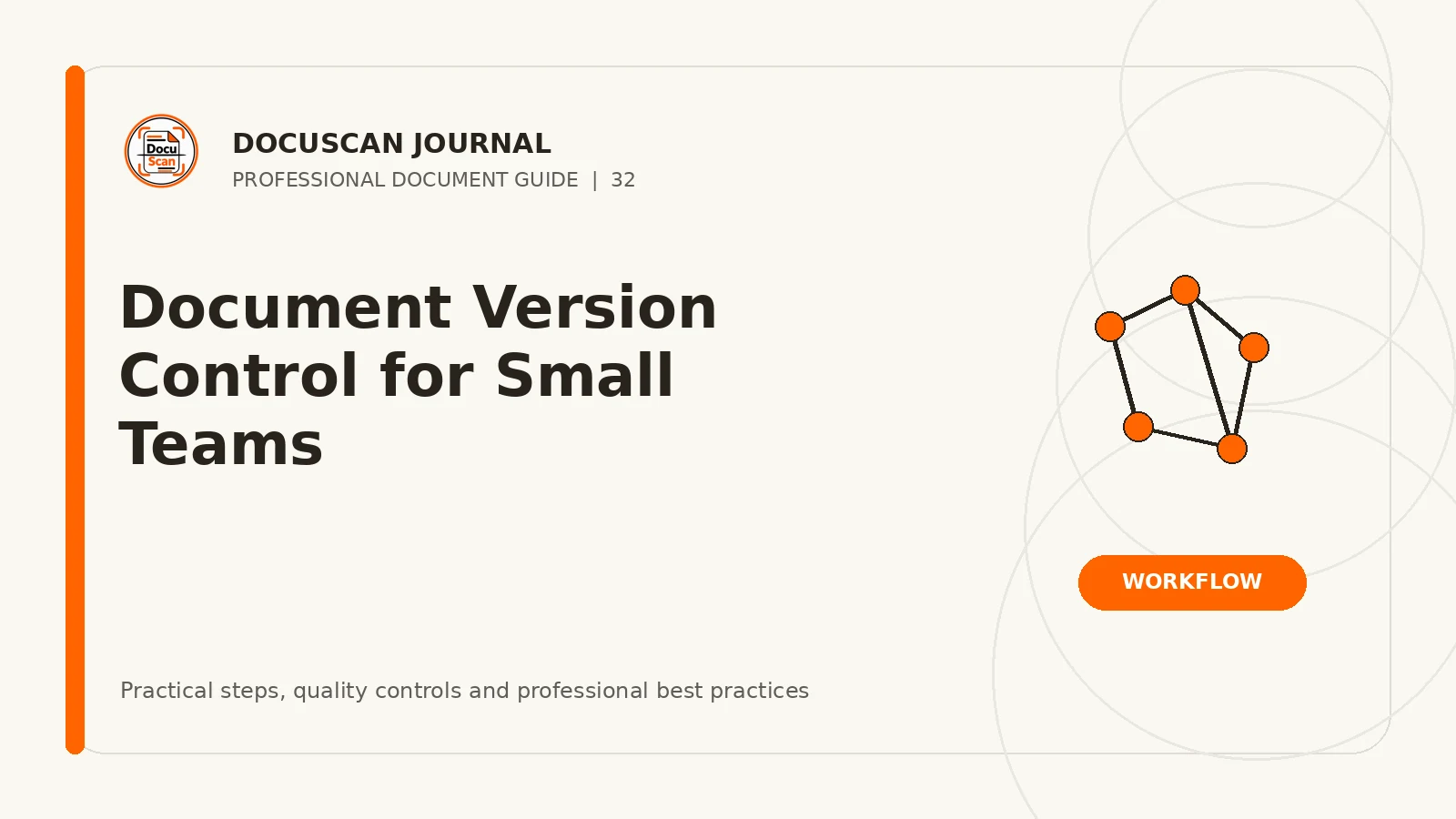 DocuScan Journal cover for Document Version Control for Small Teams