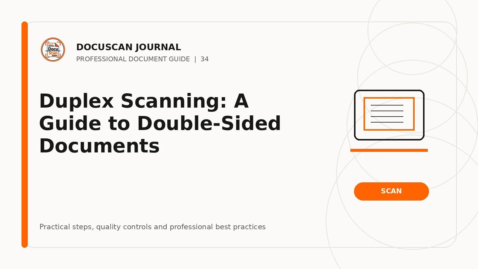 DocuScan Journal cover for Duplex Scanning: A Guide to Double-Sided Documents