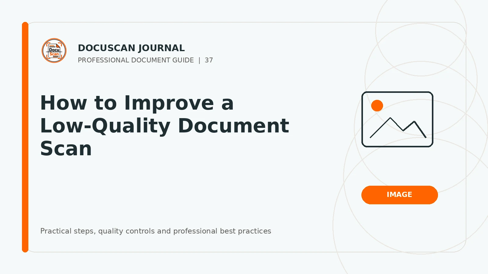 DocuScan Journal cover for How to Improve a Low-Quality Document Scan