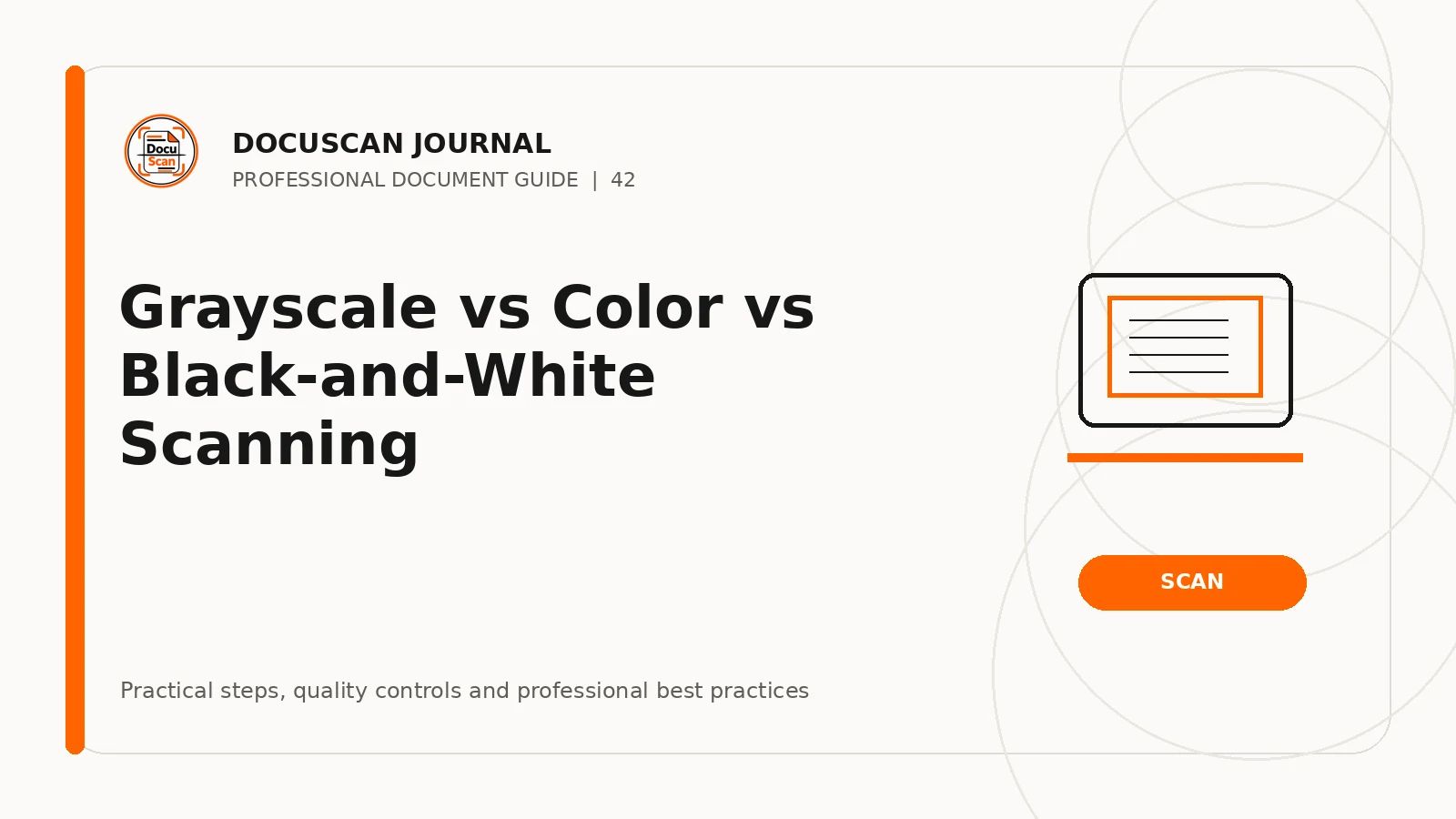 DocuScan Journal cover for Grayscale vs Color vs Black-and-White Scanning