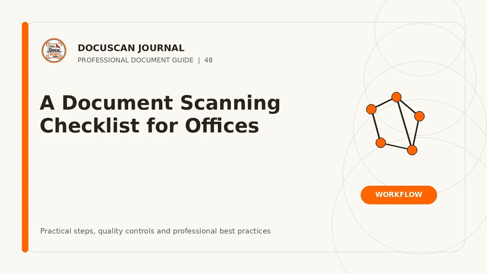 DocuScan Journal cover for A Document Scanning Checklist for Offices