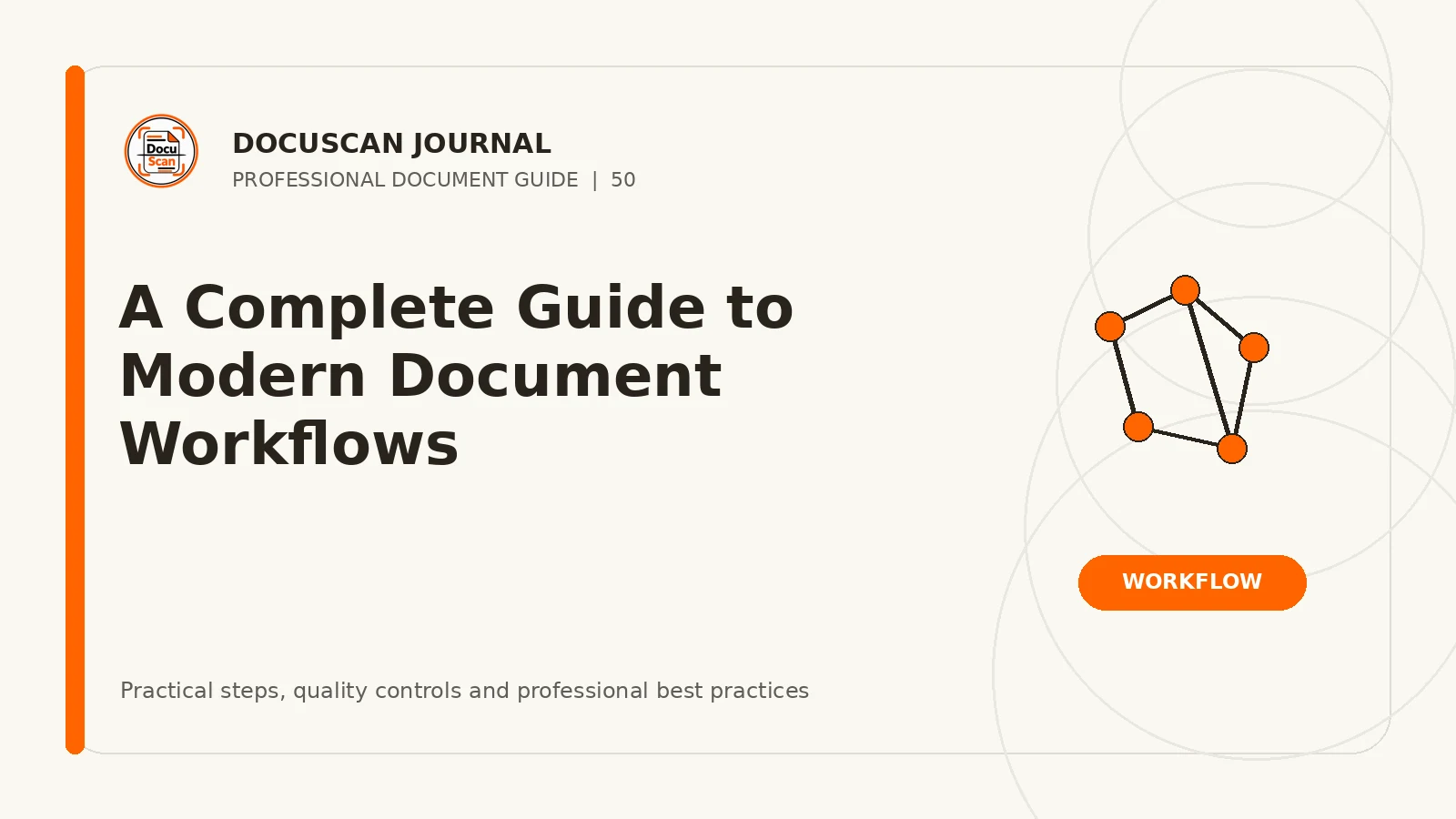 DocuScan Journal cover for A Complete Guide to Modern Document Workflows